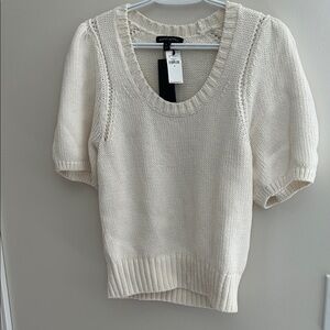 Banana Republic Women's Ivory Scoop Neck Sweater